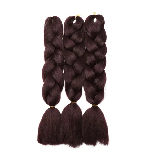 Miniatura 7 de Benehair Extensiones de cabello trenzado ombré de 24 pulgadas, 1 paquete de extensiones de cabello trenzado jumbo de alta temperatura, cabello