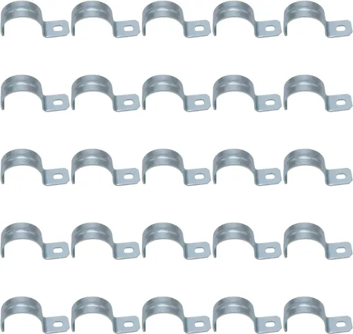 Miniatura 10 de Abrazadera de tubería de acero chapada en zinc de 1-1/2 pulgadas, 20 piezas, tubo rígido de acero de un agujero, Abrazadera de tubo de soporte