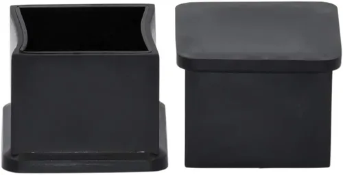 Miniatura 24 de Flyshop Tapas cuadradas de goma antideslizantes para patas de silla, protectores de suelo para muebles, 1-3/8 pulgadas x 1-3/8 pulgadas, color negro