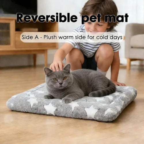 Miniatura 7 de Tapete de Cama para Perro - Tapetes de Cama para Jaula de Perro Reversibles, Almohadilla de Perrera Suave y Transpirable, Cama de Jaula Duradera Gris
