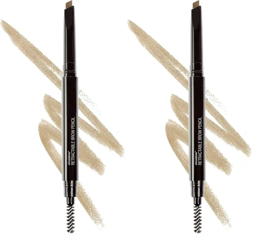 Miniatura 12 de wet n wild Lápiz definidor retráctil de cejas definitivo, color marrón ceniza, cepillo de cejas de doble cara, punta fina, formas, define, rellena