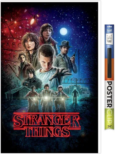 Miniatura 13 de Trends International Netflix Stranger Things - Póster de pared de una hoja, 14.725 x 22.375 pulgadas, versión enmarcada de madera de granero