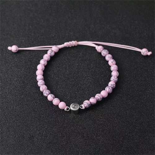 Miniatura 5 de Elegante pulsera de proyección de cristales que muestra I Loves You en 100 idiomas, gran regalo para amantes y parejas de uso diario