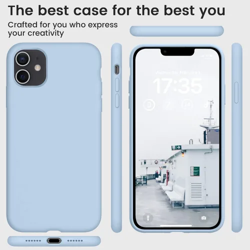 Miniatura 8 de Funda compatible con iPhone 11, silicona [forro de microfibra suave antiarañazos] [delgada a prueba de golpes] Funda mejorada para teléfono 11