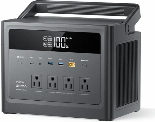Miniatura 9 de Estación de energía portátil de 350 W, 230.4 Wh, batería LiFePO4 de 110 V, salida de CA de onda sinusoidal pura con carga rápida PD, generador solar