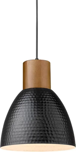 Miniatura 12 de ELYONA Lámparas colgantes martilladas para isla de cocina, lámparas colgantes pequeñas de madera maciza de 7 pulgadas, lámpara colgante de metal