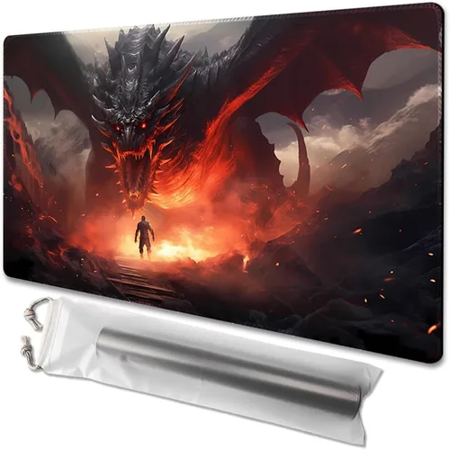 Miniatura 24 de MTG - Tapete de juego tamaño 24 x 14 pulgadas, bolsas de almacenamiento gratuitas, respaldo antideslizante, impresión, ideal para entusiastas