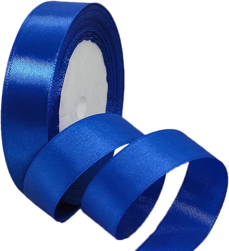 Miniatura 94 de Cinta azul de 1-1/2 pulgadas x 25 yardas, cinta de seda de satén azul real para envolver regalos, fabricación de lazos para el cabello, ramos