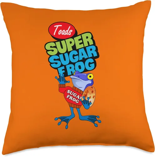 Miniatura 4 de Funny Cute Frog Character 1950's Culture Nostalgia Poison Dart Frogs - Almohada retro para el desayuno con cereales de los años cincuenta, 16 x 16