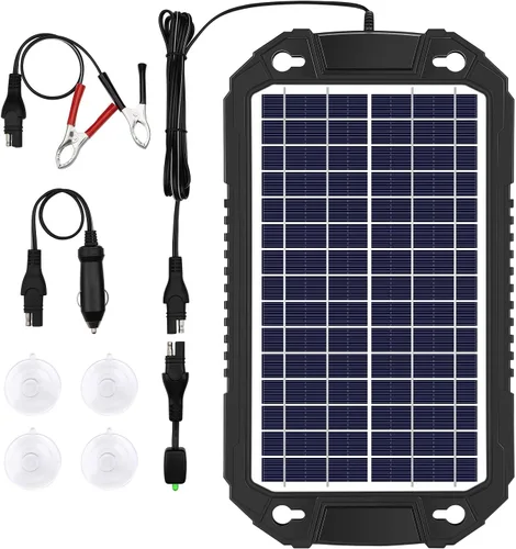 Miniatura 9 de Sunway Solar Panel de batería de coche, cargador y mantenedor de 5 W 12 V, kit de cargador de energía solar, portátil, impermeable