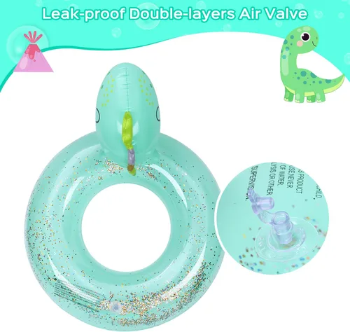 Miniatura 6 de Anillo de natación inflable, lindo dinosaurio sirena, unicornio, ratón, flotadores de piscina, balsa de tubo, bañera de agua, juguetes de fiesta