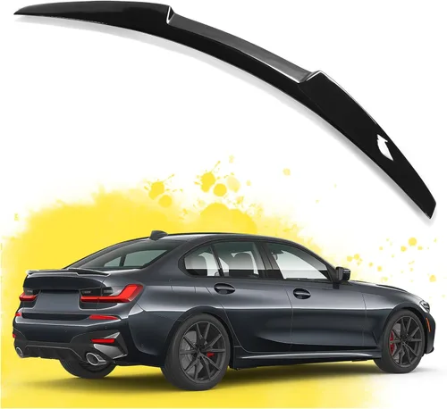 KUAFU Alerón trasero de ala de maletero compatible con BMW G20 3-Series 330i M340i Sedan 2019-2024, pintado negro