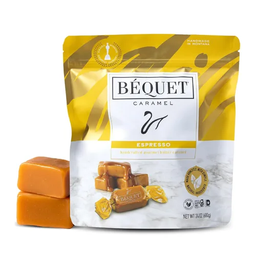 Miniatura 13 de Béquet Caramel - Caramelo gourmet de butterscotch salado - Caramelo envuelto individualmente - Caramelo gourmet de sal marina - Hecho en Montana