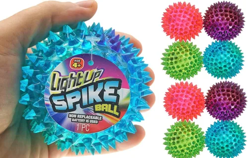 Miniatura 13 de JA-RU Pelotas de goma iluminadas (paquete de 4 con luces intermitentes) Gran juguete antiestrés para niños Pelotas sensoriales que rebotan a
