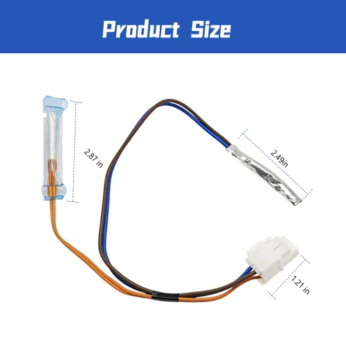 Miniatura 5 de Sensor de temperatura de descongelación para refrigerador compatible con refrigerador LG Kenmore que reemplaza 6615JB2005H, 6615JB2005M, 1266868