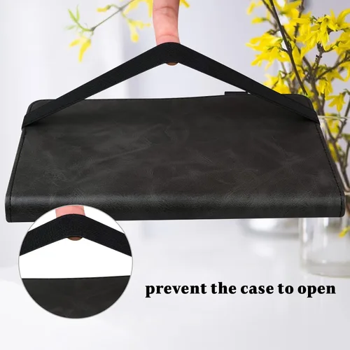 Miniatura 6 de Funda para Xiaomi Pad 5 / Pad 5 Pro 11 pulgadas 5G 2021, diseño de rayas de color sólido en relieve Funda de cuero PU con ranura para tarjeta Banda