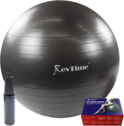 RevTime Pelota de gimnasio ultra gruesa antiestallidos de 25.6 in con bomba de aire, ideal para yoga, equilibrio, fitness, sillas de escritorio,