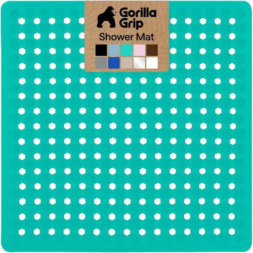 Miniatura 39 de GORILLA GRIP Alfombrilla para bañera patentada, lavable a máquina, con ventosas y orificios de drenaje para mantener las bañeras limpias, suave
