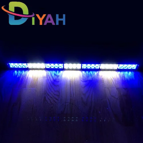 Miniatura 11 de DIYAH 28 LED 31.5 "Advertencia de emergencia Tráfico Advisor Vehículo Barra de luz estroboscópica (ámbar/blanco)