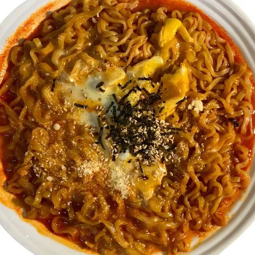 Miniatura 2 de Buldak Ramen Fideos Sabor Queso - Paquete de 6 tazas de fideos, pollo picante coreano Stir SAMYANG
