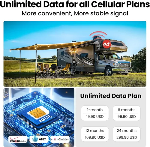 Miniatura 7 de SOLIOM Cámara de seguridad de 5 MP para exteriores con zoom óptico de 10X, cámaras de seguridad celular 4G LTE para seguridad del hogar con batería