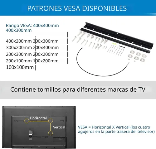 Miniatura 3 de Antimbee - Soporte de pared para TV sin tacos para pantallas de 13 a 55 pulgadas, sin necesidad de tacos, con nivel de burbuja mejorado, VESA máx.