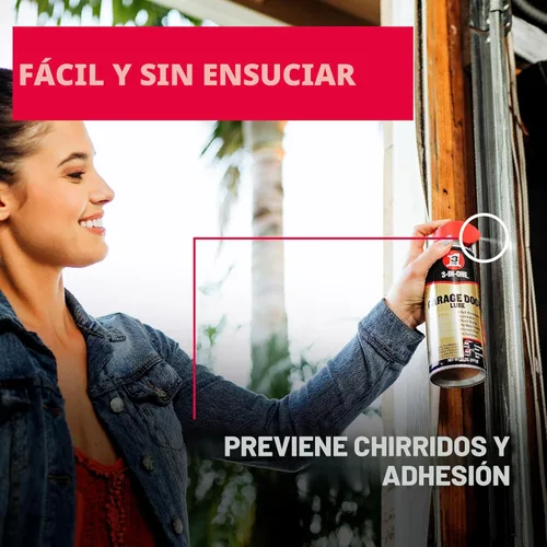 Miniatura 5 de 3-IN-ONE Lubricante profesional en aerosol para puertas de cochera, 11 onzas, 1