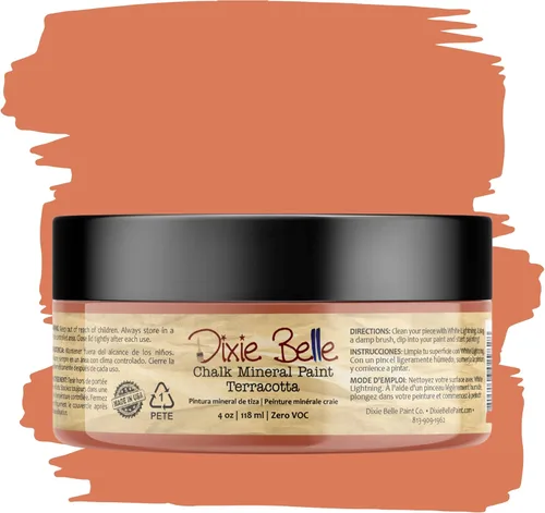 Miniatura 258 de Dixie Belle Paint Company - Pintura con acabado de tiza para muebles, color negro (Caviar), 1 galón, 128 fl oz, pintura mineral color rosa intenso