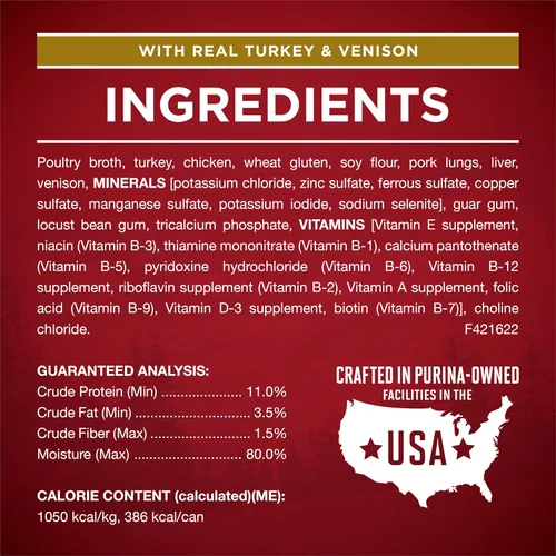Miniatura 6 de Purina ONE True Instinct - Cortes tiernos en salsa con pavo verdadero y venado, y con pollo verdadero y pato, alimento húmedo para perros alto