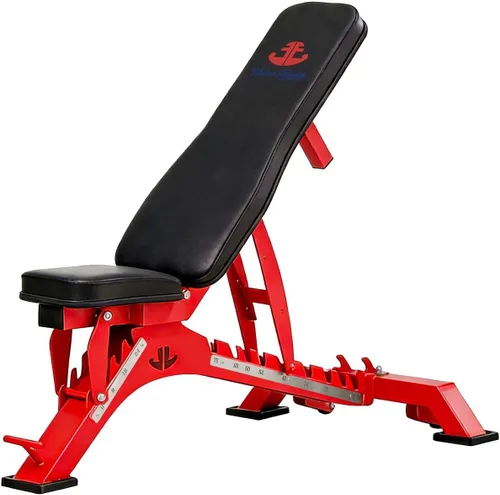 Miniatura 8 de Banco de peso ajustable de 1300 libras de capacidad, banco de entrenamiento plegable con 10 respaldos y 3 posiciones de asiento, banco de gimnasio