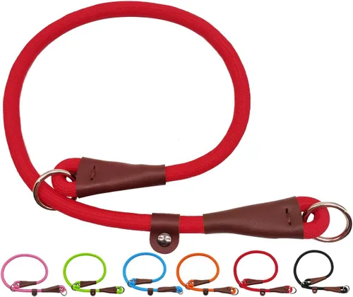 Miniatura 13 de MayPaw Collar ajustable de cuerda de nailon para entrenamiento de perros, collares de perro Martingala redondos sin tirones para perros pequeños