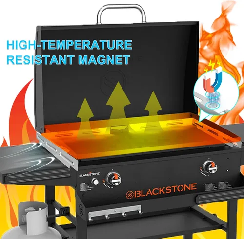 Miniatura 2 de Protectores de viento para parrilla Blackstone de 28 pulgadas, accesorios de parrilla para Blackstone de 28 pulgadas, pantalla magnética de acero