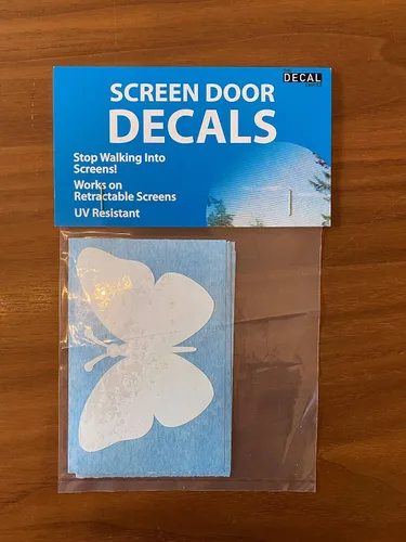 Miniatura 7 de Calcomanías retráctiles para puerta, 5 por paquete, mantiene a los niños seguros, alerta a pájaros, perros, niños, advierte, protege, seguridad