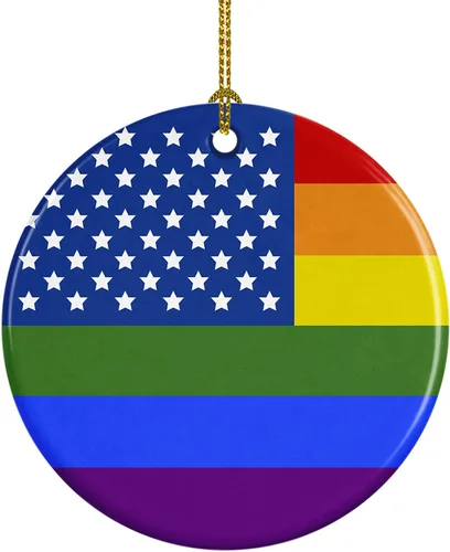 Miniatura 13 de Caroline's Treasures Trigender Pride - Adorno de cerámica para colgar en el árbol de Navidad, para el hogar, Navidad, fiestas, regalo, 3 pulgadas