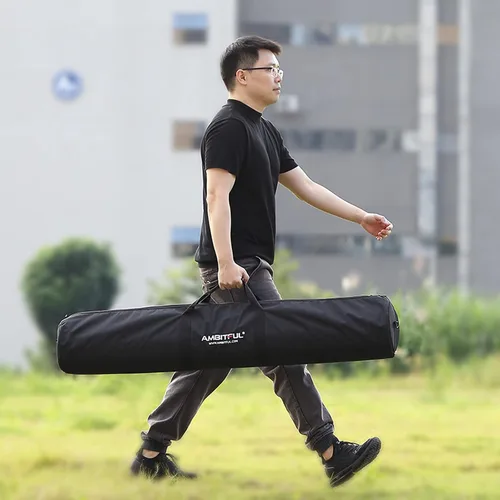 Miniatura 5 de AMBITFUL Bolsa de transporte para trípode de 49 pulgadas con correa para el hombro, bolsa de transporte acolchada para soportes de luz, soporte