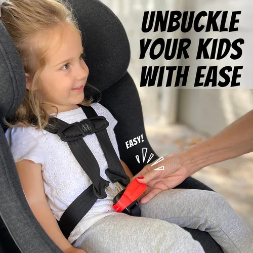 Miniatura 2 de UnbuckleMe Herramienta de liberación de hebilla de asiento de automóvil, ayuda fácil de abrir para artritis, uñas largas, niños mayores, empujador
