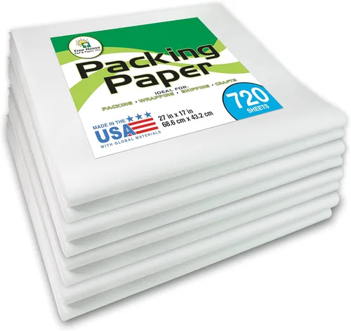 Tree House Papel de embalaje para mudanzas, 720 hojas de papel de embalaje de papel de periódico, papel de 27 x 17 pulgadas para empacar platos,