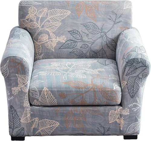 Miniatura 63 de KRFOONN - Fundas elásticas de 4 piezas para sillón y sofá, funda con estampado y 3 fundas independientes para cojines de asiento, lavables, Color01