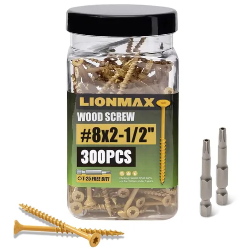 Miniatura 13 de LIONMAX Tornillos para Terraza de 1-5/8 Pulgadas, Tornillos para Madera #8 x 1-5/8", 300 PCS, Resistentes al Óxido, Recubiertos con Epoxi Exterior