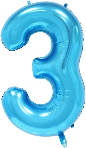 Miniatura 12 de Globos de números grandes del 0-9, color azul, 40 pulgadas, kit para decoraciones de fiesta de cumpleaños y baby showers para inflar con helio