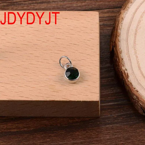 Miniatura 9 de Dijes de piedra natal de mayo para pulsera, collar, joyería, plata, bricolaje, cristal para mujer, 0.236 pulgadas