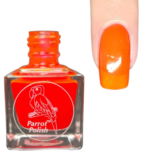 Miniatura 10 de Parrot Polish Baboon - Esmalte de uñas neón azul, laca de color sólido brillante