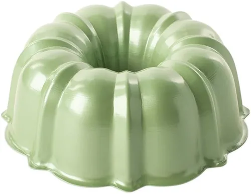 Miniatura 7 de Nordic Ware Molde Bundt Formado, 12 Tazas, Blanco Glaciar