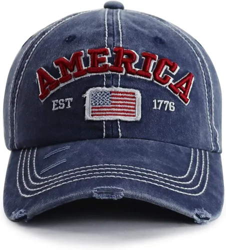 Miniatura 3 de GzacDeope Gorra de béisbol con bandera estadounidense para hombres y mujeres, divertida gorra de béisbol bordada de algodón ajustable