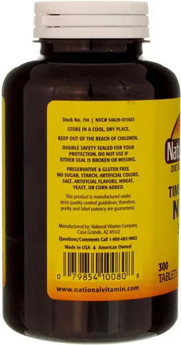Miniatura 3 de Nature's Blend Niacina Liberación Temporizada 500 mg 500 mg 300 Tabletas