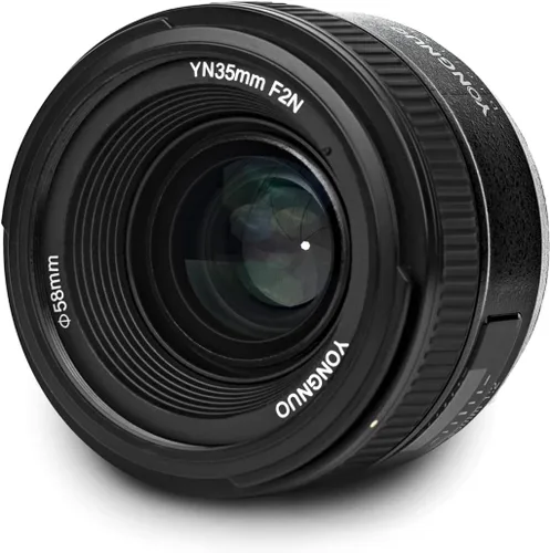 YONGNUO, lente YN F2 de 35 mm 1:2 AF/MF angulo ancho fijo y autoenfoque para cámaras Nikon DSLR