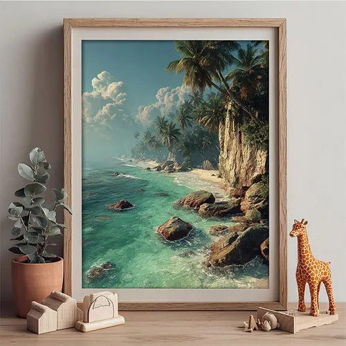 Miniatura 3 de Beach Diamond Art Kits for Adults, Tree 5D DIY Diamond Painting, 5D Full Drill Dimond Art Paintings Accessories Kit, DIY Gem Crafts for Adults