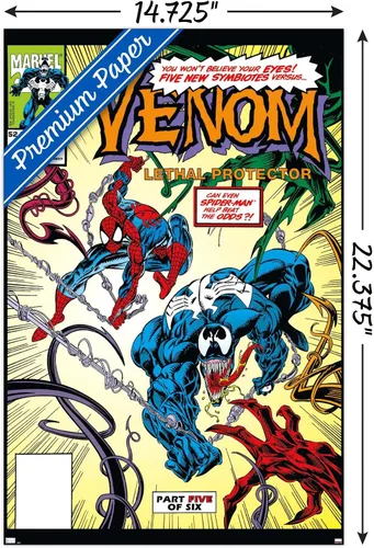Miniatura 3 de Marvel Comics - Póster de pared Venom: Lethal Protector #5, 22.4 pulgadas de largo x 14.7 pulgadas de ancho, versión premium sin marco
