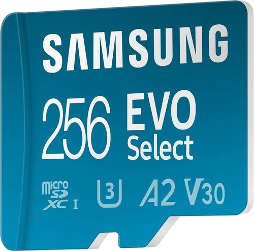 Miniatura 4 de SAMSUNG EVO Select Micro SD tarjeta de memoria + adaptador, 256 GB microSDXC 130 MB/s Full HD y 4K UHD, UHS-I, U3, A2, V30, almacenamiento ampliado