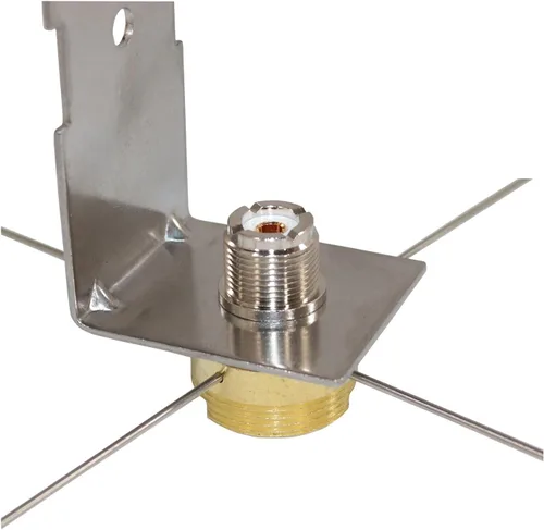 Miniatura 3 de Tram 1465 NMO Montaje a UHF-Hembra Conector Kit de Plano de Tierra, Plata